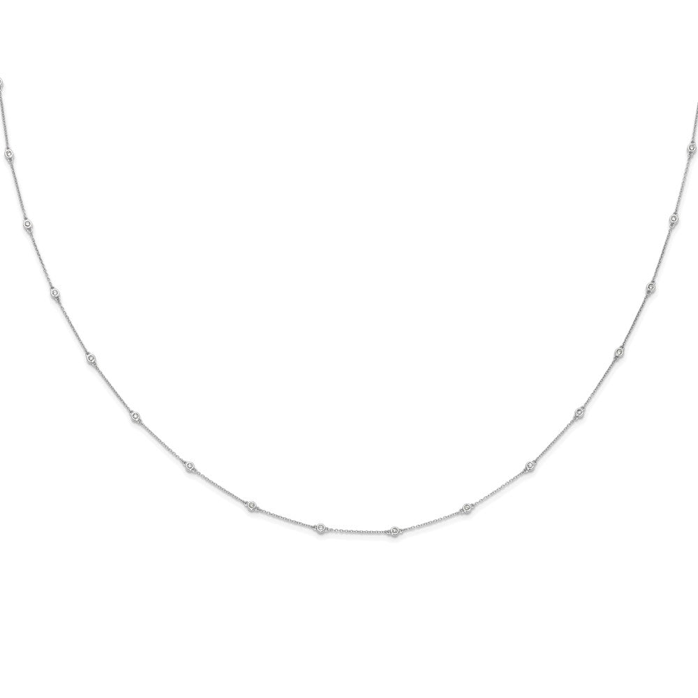 TO 14kw 1/2ct Lab Grown Diamond VS+ F+ Comp. 20 Station 20 inch Necklace