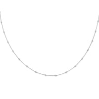 TO 14kw 1/2ct Lab Grown Diamond VS+ F+ Comp. 20 Station 20 inch Necklace