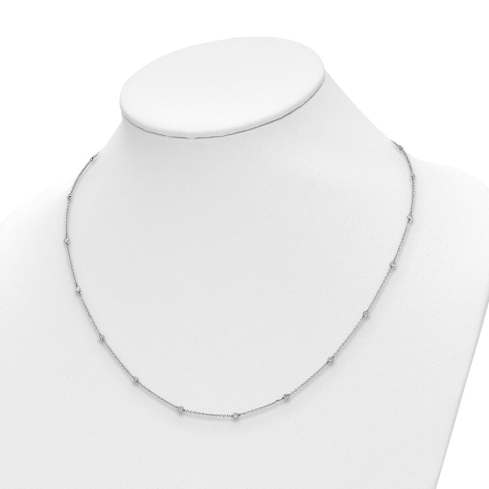 TO 14kw 1/2ct Lab Grown Diamond VS+ F+ Comp. 20 Station 20 inch Necklace