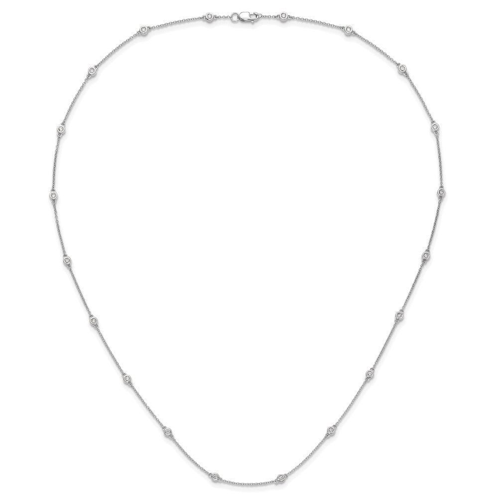 TO 14kw 1/2ct Lab Grown Diamond VS+ F+ Comp. 20 Station 20 inch Necklace