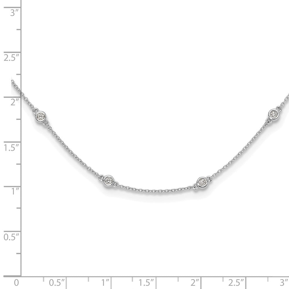 TO 14kw 1/2ct Lab Grown Diamond VS+ F+ Comp. 20 Station 20 inch Necklace