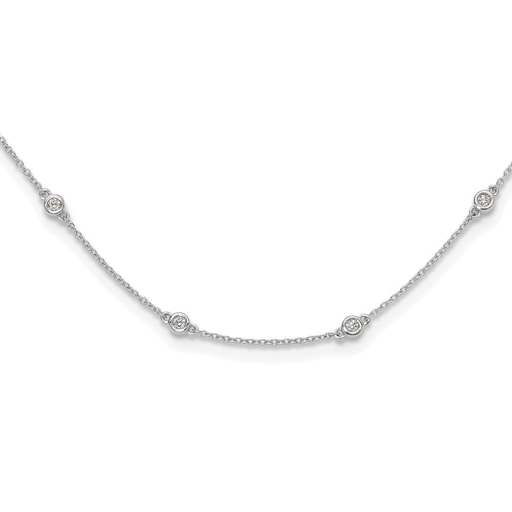 TO 14kw 1/2ct Lab Grown Diamond VS+ F+ Comp. 20 Station 20 inch Necklace