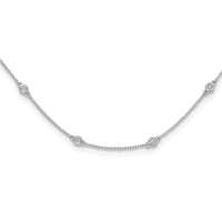 TO 14kw 1/2ct Lab Grown Diamond VS+ F+ Comp. 20 Station 20 inch Necklace