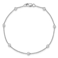 TO 14kw 1/2ct Lab Grown Diamond VS+ F+ Comp. 7 Station 7 inch Bracelet