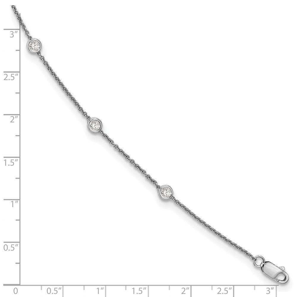 TO 14kw 1/2ct Lab Grown Diamond VS+ F+ Comp. 7 Station 7 inch Bracelet