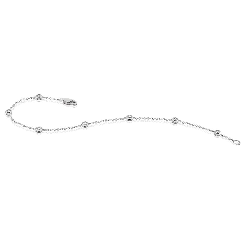 TO 14kw 1/2ct Lab Grown Diamond VS+ F+ Comp. 8 Station 8 inch Bracelet