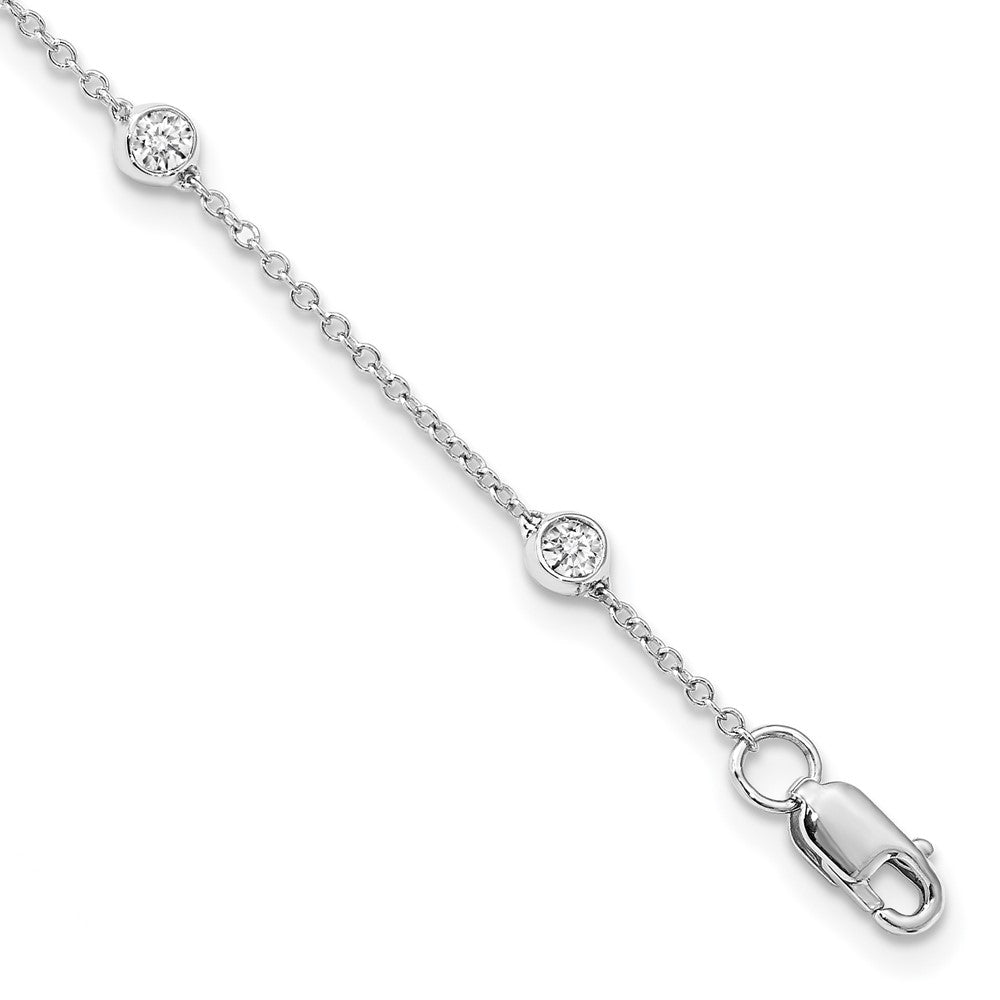 TO 14kw 1/2ct Lab Grown Diamond VS+ F+ Comp. 7 Station 7 inch Bracelet