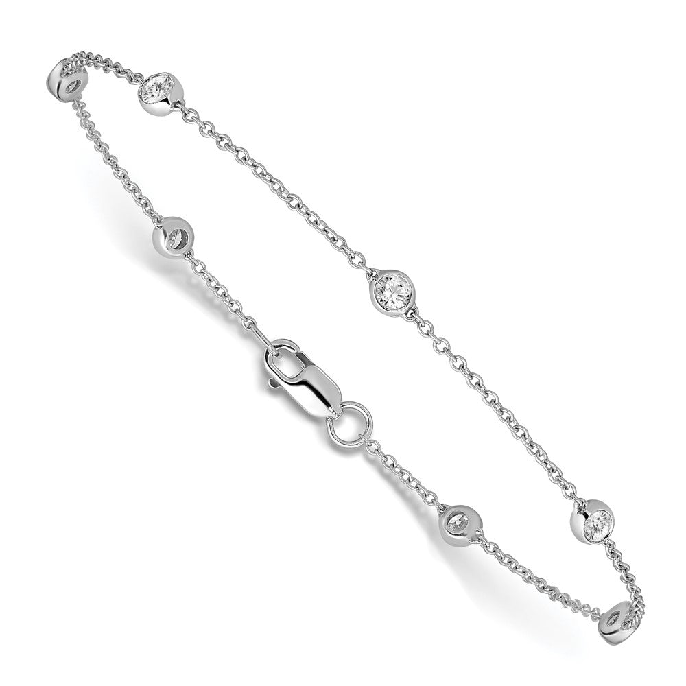 TO 14kw 1/2ct Lab Grown Diamond VS+ F+ Comp. 8 Station 8 inch Bracelet