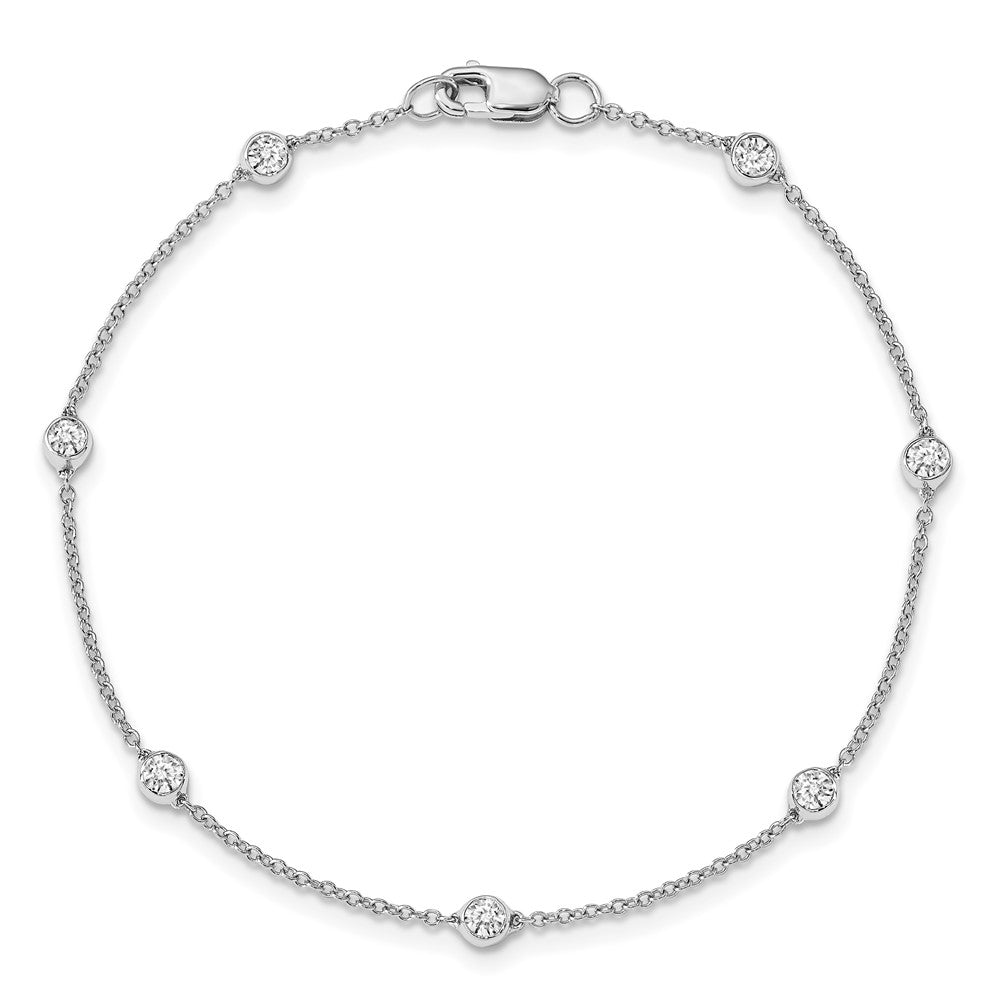 TO 14kw 1/2ct Lab Grown Diamond VS+ F+ Comp. 8 Station 8 inch Bracelet