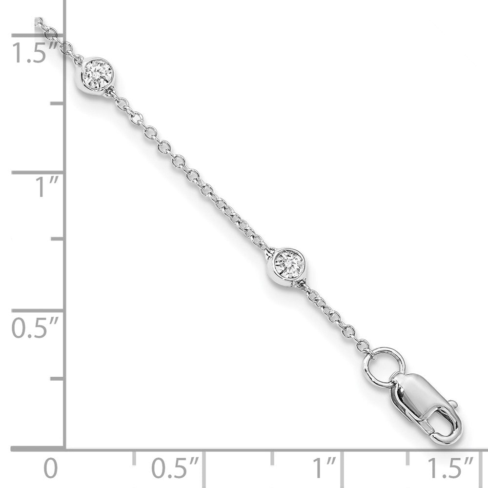 TO 14kw 1/2ct Lab Grown Diamond VS+ F+ Comp. 8 Station 8 inch Bracelet