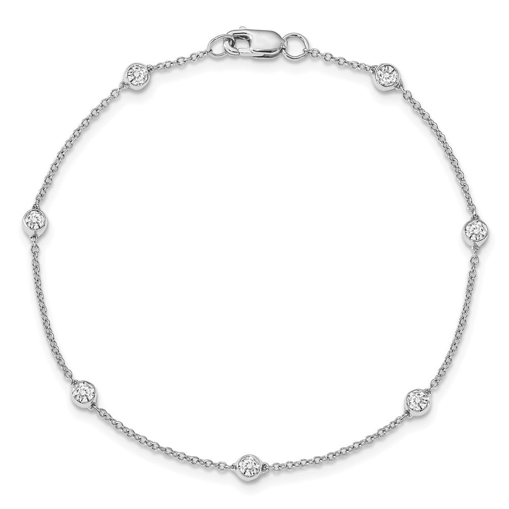 TO 14kw 1/2ct Lab Grown Diamond VS+ F+ Comp. 8 Station 9 inch Bracelet