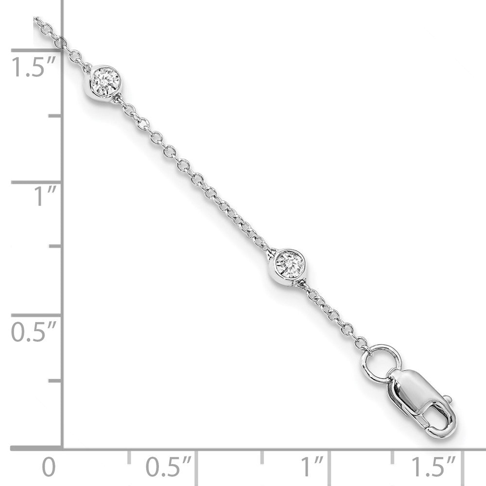 TO 14kw 1/2ct Lab Grown Diamond VS+ F+ Comp. 8 Station 9 inch Bracelet