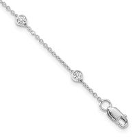 TO 14kw 1/2ct Lab Grown Diamond VS+ F+ Comp. 8 Station 9 inch Bracelet