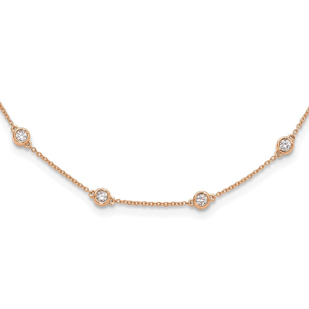 TO 14kr 1ct Lab Grown DIA. VS+ F+ Comp. 16 Station 16 inch Necklace