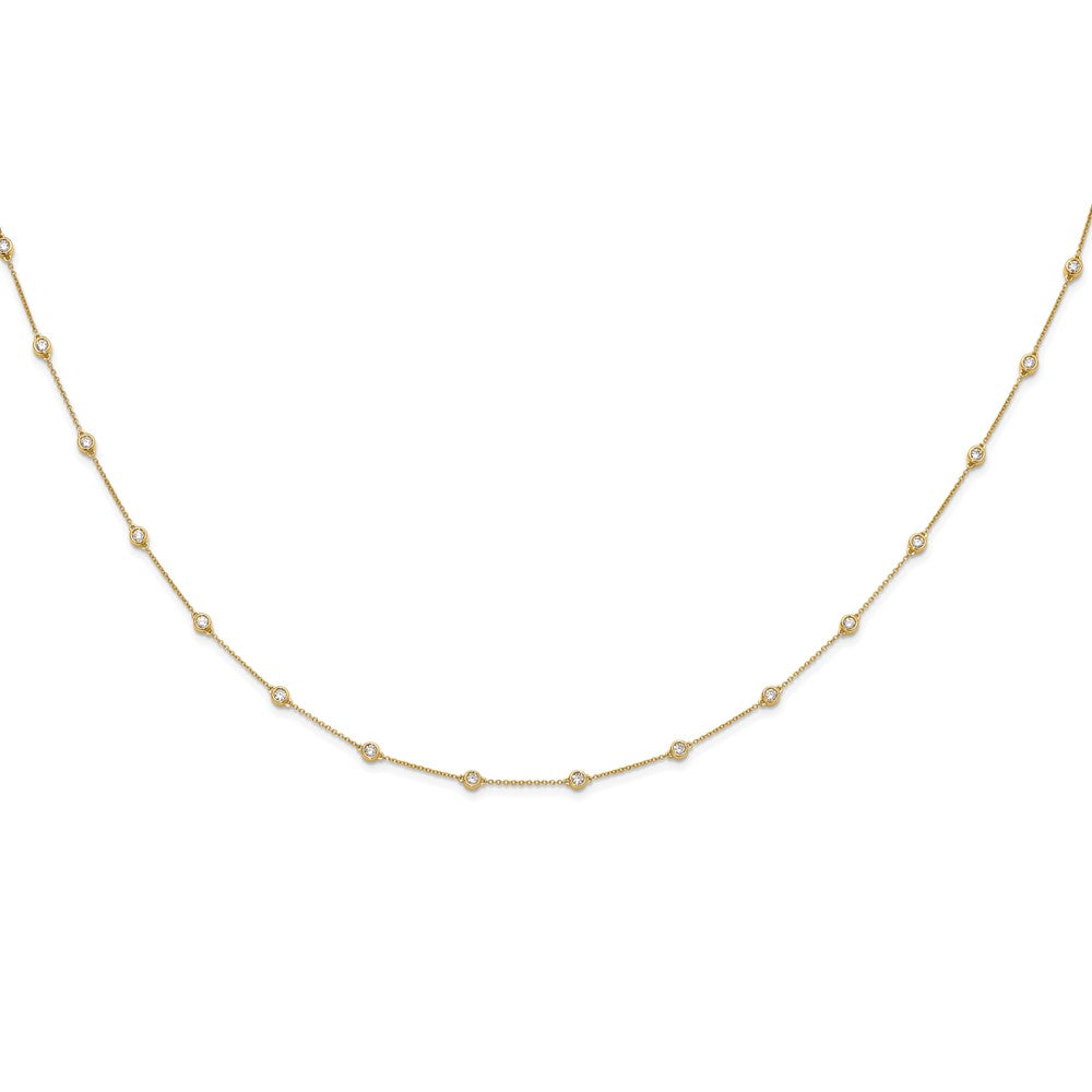 True Origin 14k 1ct Lab Grown DIA. VS+ F+ Comp. 16 Station 16 inch Necklace