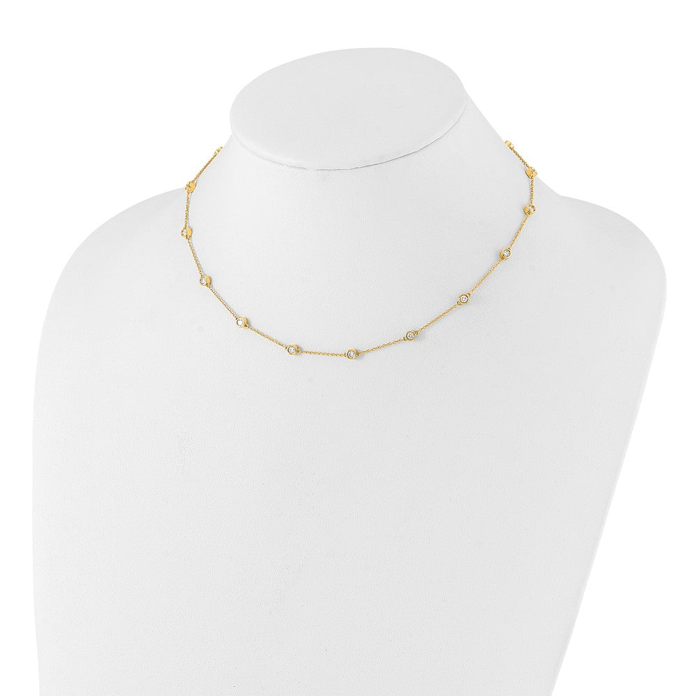 True Origin 14k 1ct Lab Grown DIA. VS+ F+ Comp. 16 Station 16 inch Necklace