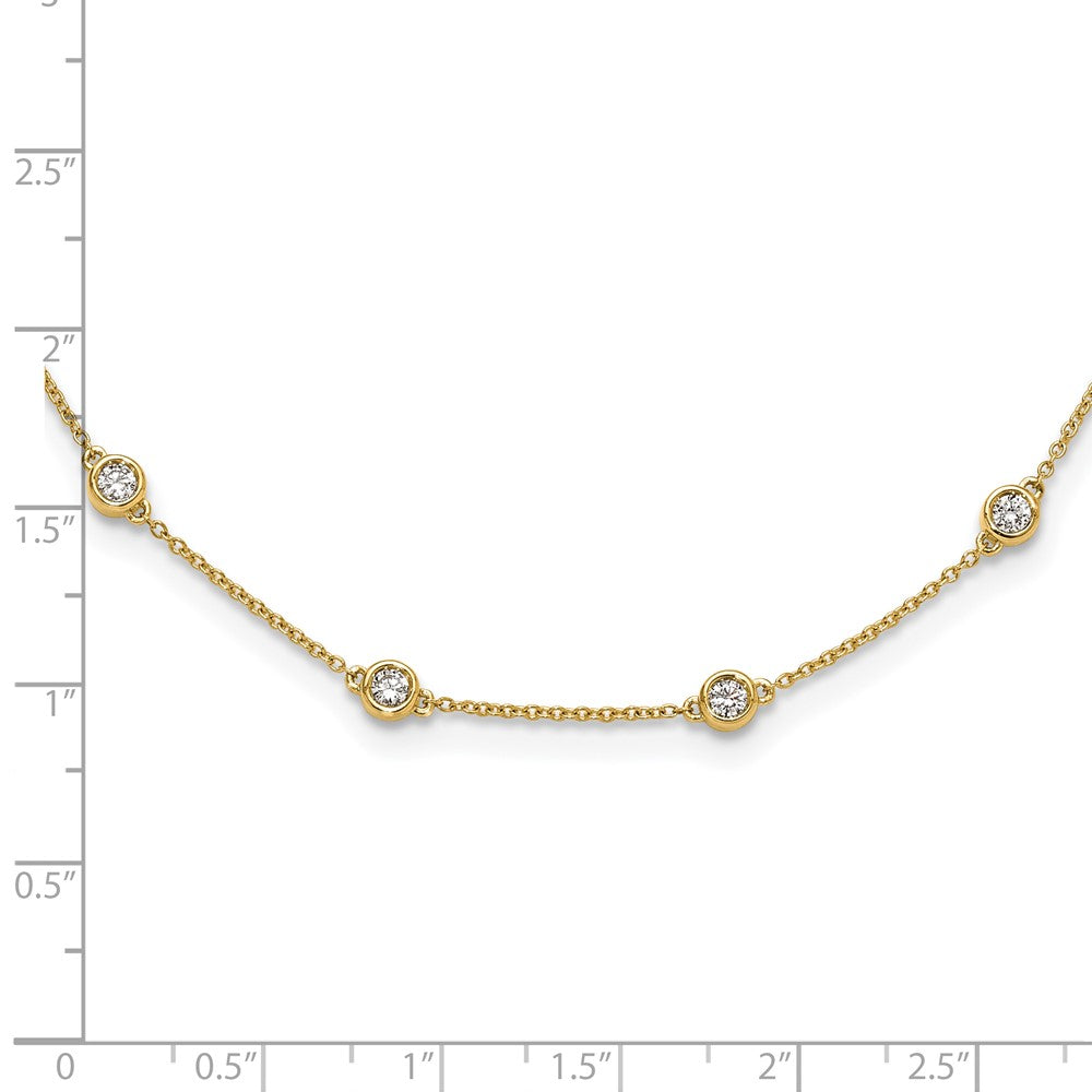 True Origin 14k 1ct Lab Grown DIA. VS+ F+ Comp. 16 Station 16 inch Necklace