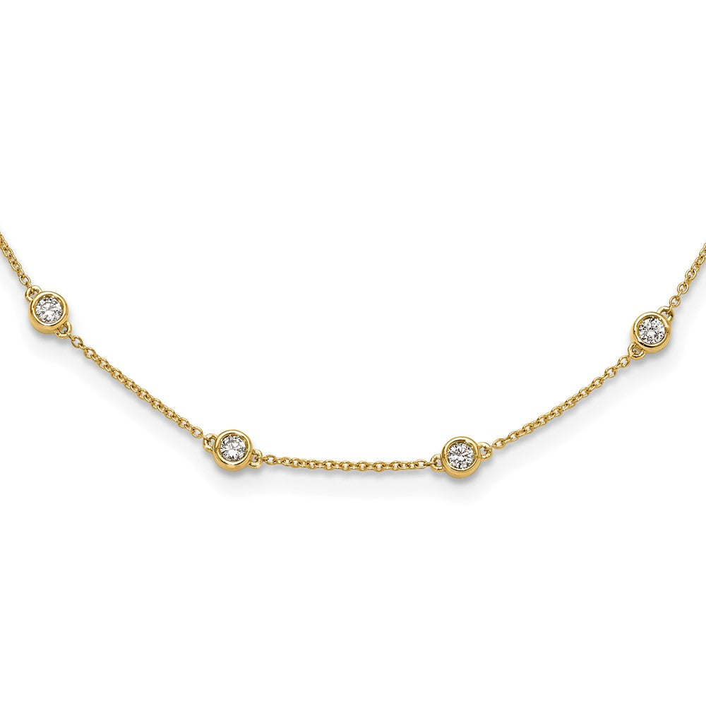 True Origin 14k 1ct Lab Grown DIA. VS+ F+ Comp. 16 Station 16 inch Necklace