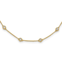 True Origin 14k 1ct Lab Grown DIA. VS+ F+ Comp. 16 Station 16 inch Necklace