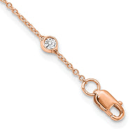 TO 14kr 1 1/6ct Lab Grown DIA. VS+ F+ Comp. 18 Station 18 inch Necklace