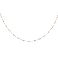 TO 14kr 1 1/6ct Lab Grown DIA. VS+ F+ Comp. 18 Station 18 inch Necklace
