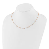 TO 14kr 1 1/6ct Lab Grown DIA. VS+ F+ Comp. 18 Station 18 inch Necklace