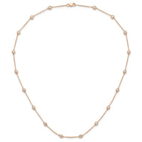 TO 14kr 1 1/6ct Lab Grown DIA. VS+ F+ Comp. 18 Station 18 inch Necklace