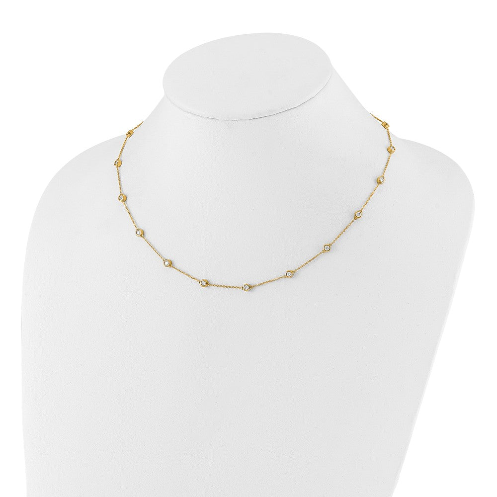 TO 14k 1 1/6ct Lab Grown DIA. VS+ F+ Comp. 18 Station 18 inch Necklace