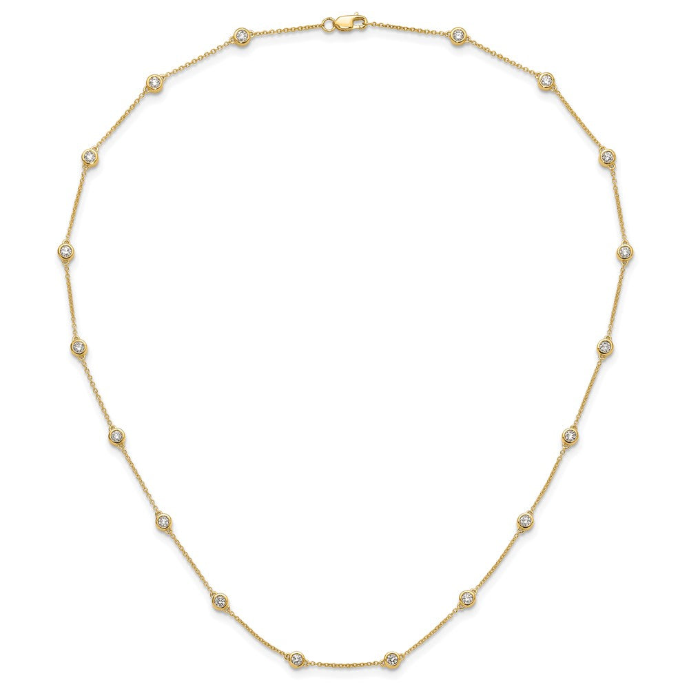 TO 14k 1 1/6ct Lab Grown DIA. VS+ F+ Comp. 18 Station 18 inch Necklace