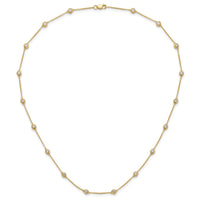 TO 14k 1 1/6ct Lab Grown DIA. VS+ F+ Comp. 18 Station 18 inch Necklace