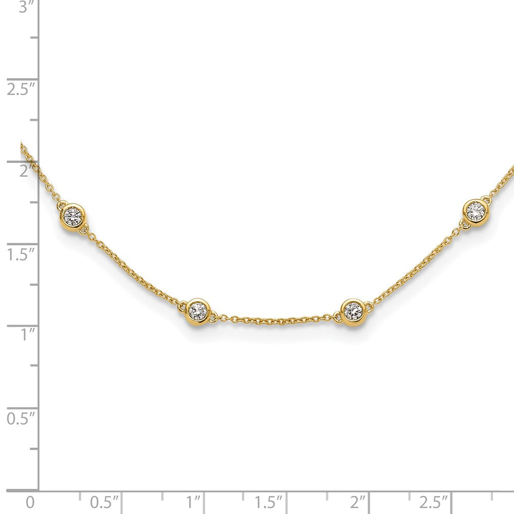 TO 14k 1 1/6ct Lab Grown DIA. VS+ F+ Comp. 18 Station 18 inch Necklace
