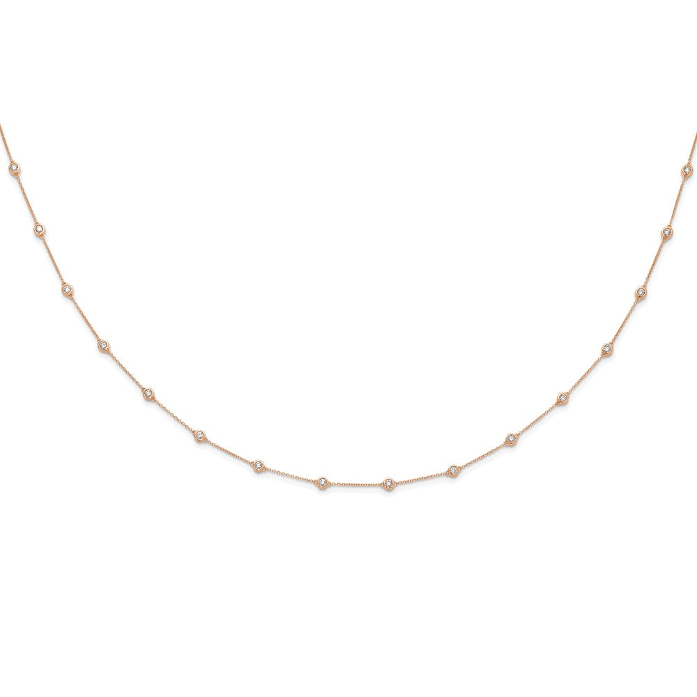 TO 14kr 1 1/3ct Lab Grown DIA. VS+ F+ Comp. 20 Station 20 inch Necklace