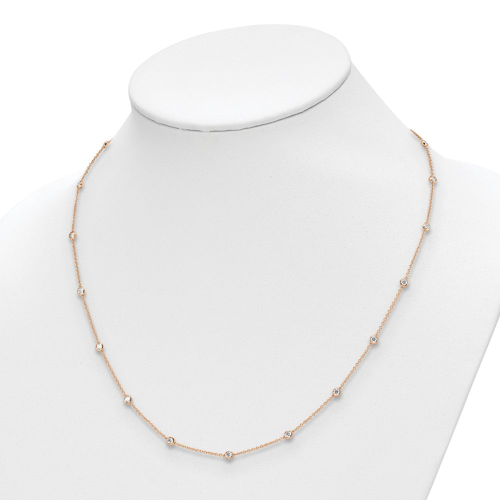TO 14kr 1 1/3ct Lab Grown DIA. VS+ F+ Comp. 20 Station 20 inch Necklace