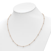 TO 14kr 1 1/3ct Lab Grown DIA. VS+ F+ Comp. 20 Station 20 inch Necklace