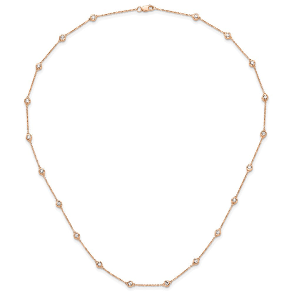 TO 14kr 1 1/3ct Lab Grown DIA. VS+ F+ Comp. 20 Station 20 inch Necklace