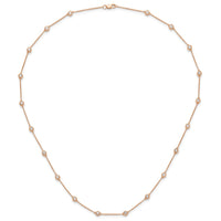 TO 14kr 1 1/3ct Lab Grown DIA. VS+ F+ Comp. 20 Station 20 inch Necklace
