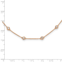 TO 14kr 1 1/3ct Lab Grown DIA. VS+ F+ Comp. 20 Station 20 inch Necklace