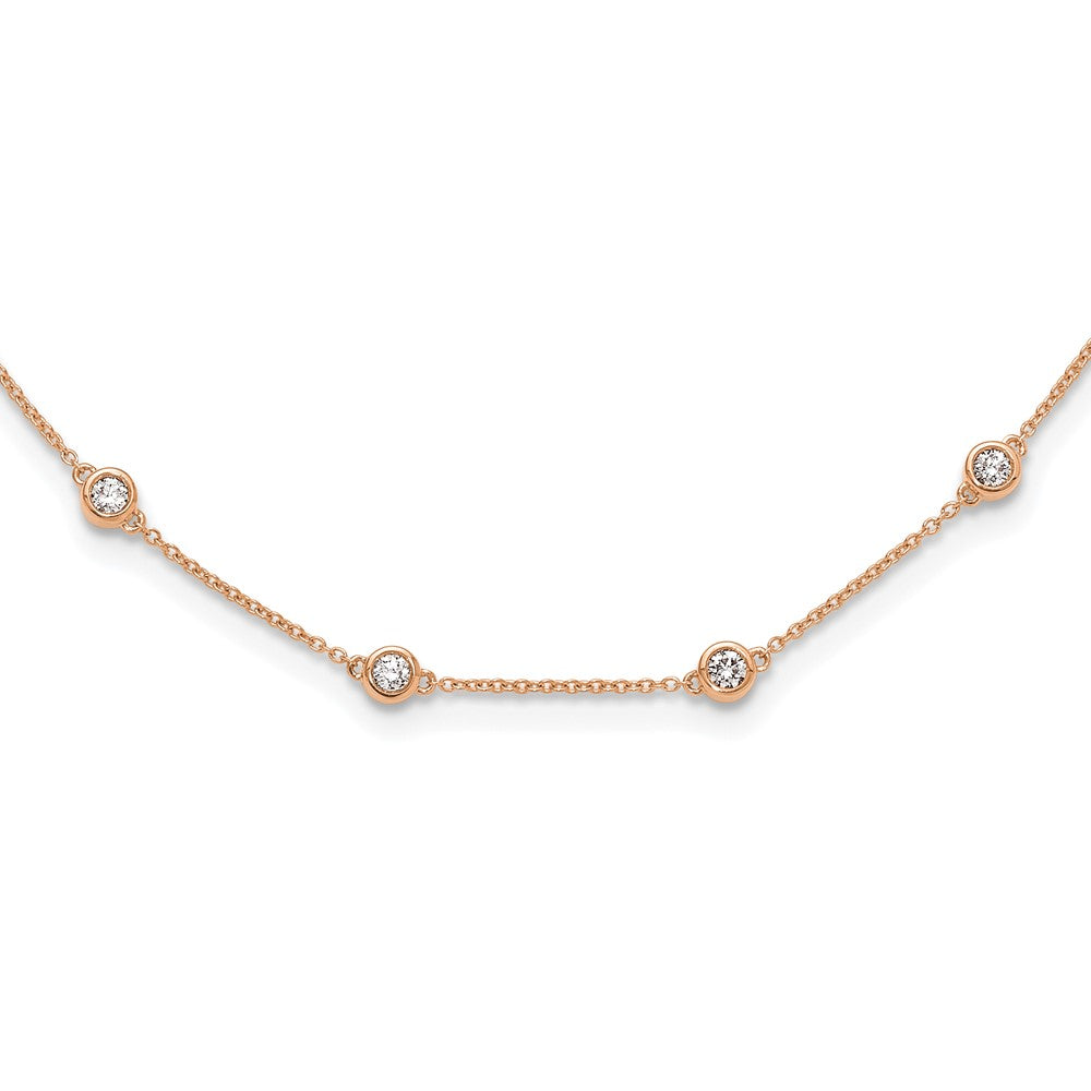 TO 14kr 1 1/3ct Lab Grown DIA. VS+ F+ Comp. 20 Station 20 inch Necklace