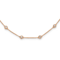 TO 14kr 1 1/3ct Lab Grown DIA. VS+ F+ Comp. 20 Station 20 inch Necklace