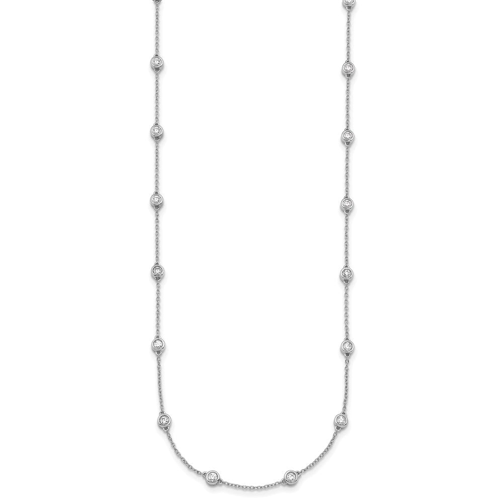 TO 14kw 1 1/3ct Lab Grown Diamond VS+ F+ Comp. 20 Station 20 inch Necklace