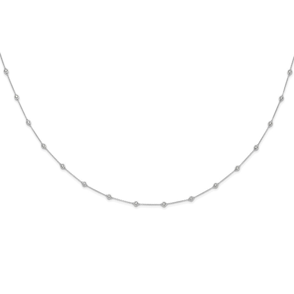 TO 14kw 1 1/3ct Lab Grown Diamond VS+ F+ Comp. 20 Station 20 inch Necklace