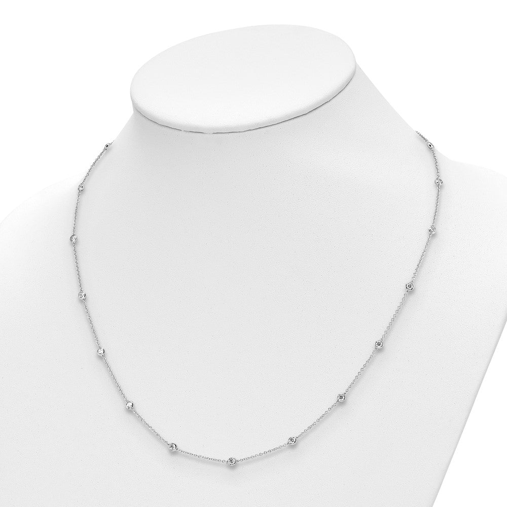 TO 14kw 1 1/3ct Lab Grown Diamond VS+ F+ Comp. 20 Station 20 inch Necklace