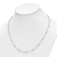 TO 14kw 1 1/3ct Lab Grown Diamond VS+ F+ Comp. 20 Station 20 inch Necklace