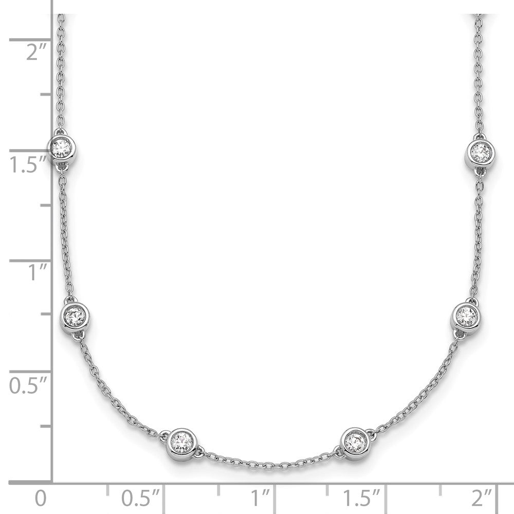 TO 14kw 1 1/3ct Lab Grown Diamond VS+ F+ Comp. 20 Station 20 inch Necklace