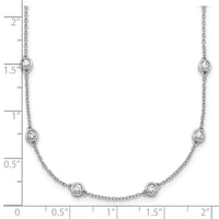 TO 14kw 1 1/3ct Lab Grown Diamond VS+ F+ Comp. 20 Station 20 inch Necklace