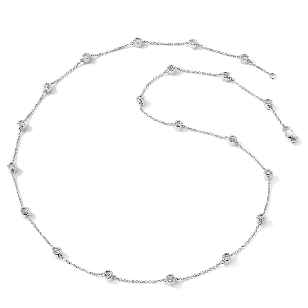 TO 14kw 1 1/3ct Lab Grown Diamond VS+ F+ Comp. 20 Station 20 inch Necklace