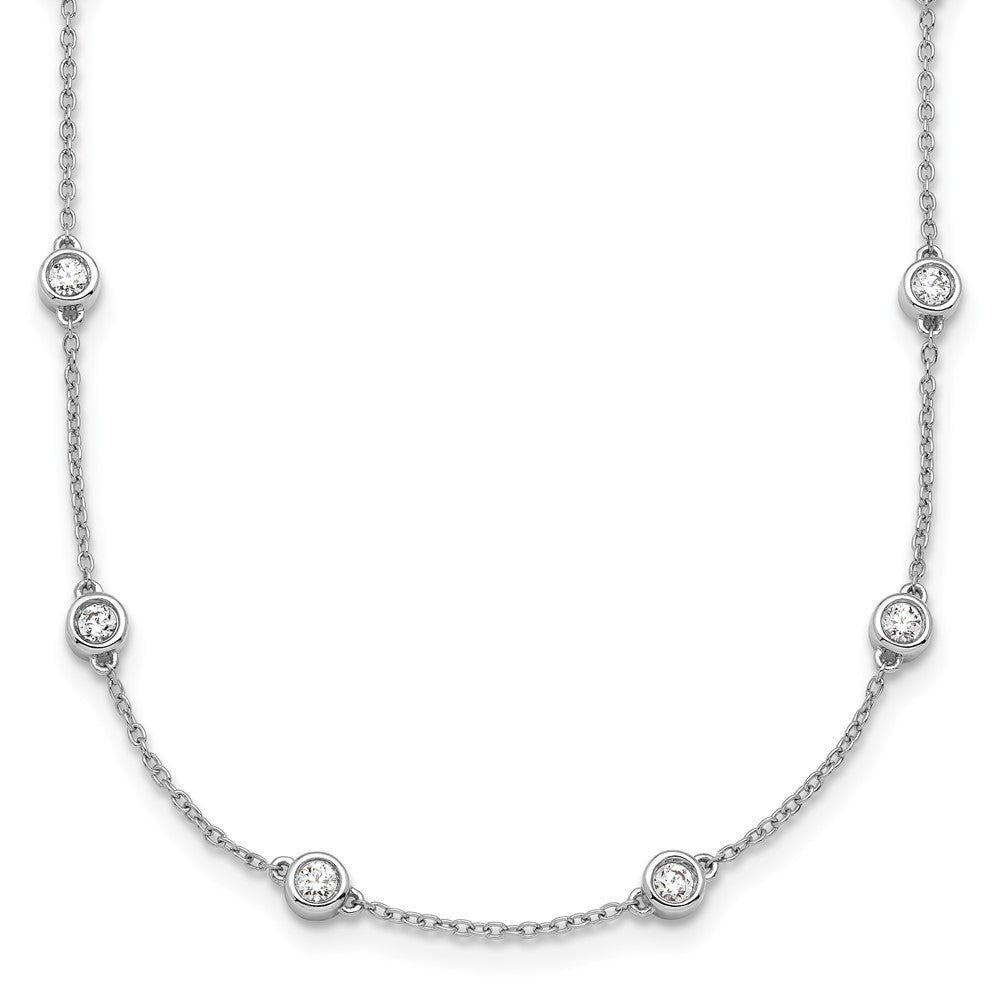 TO 14kw 1 1/3ct Lab Grown Diamond VS+ F+ Comp. 20 Station 20 inch Necklace
