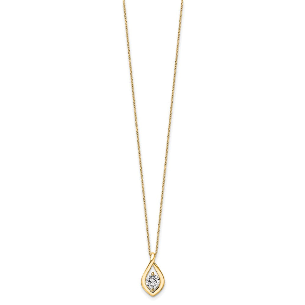 14k 3/4ct Certified Lab Grown Diamond VS/SI+ G+ Comp 18in Necklace