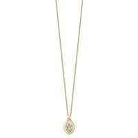 14k 3/4ct Certified Lab Grown Diamond VS/SI+ G+ Comp 18in Necklace