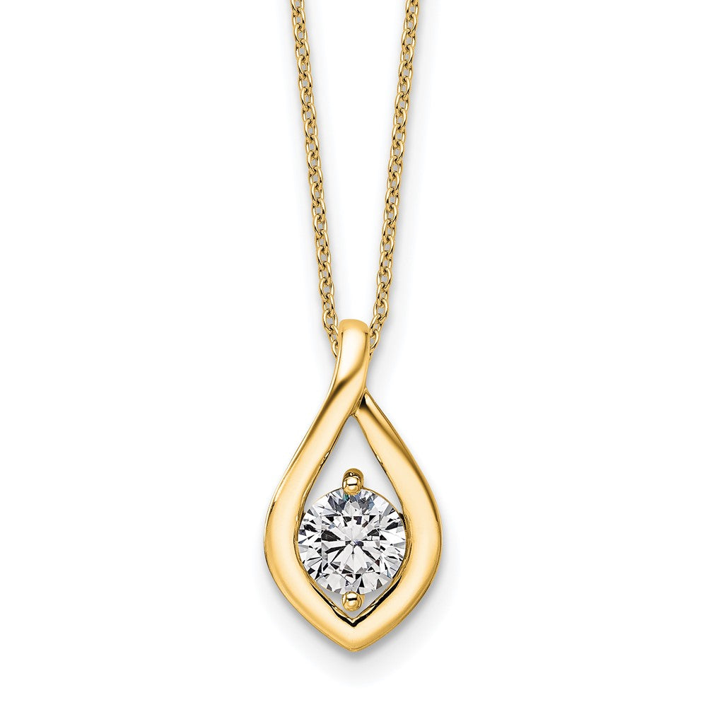 14k 3/4ct Certified Lab Grown Diamond VS/SI+ G+ Comp 18in Necklace